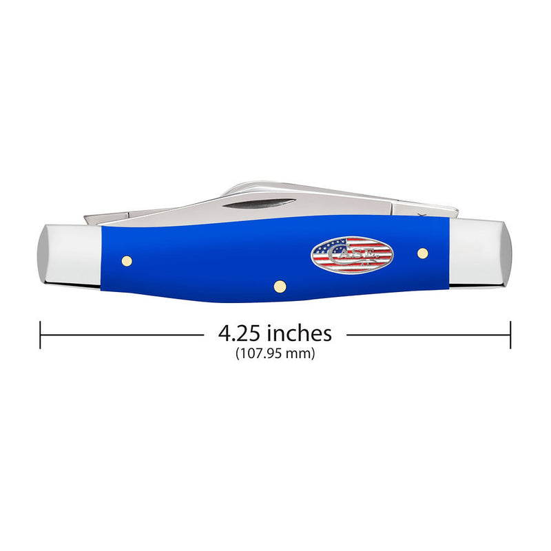 Case Royal Blue Synthetic Smooth Large Stockman