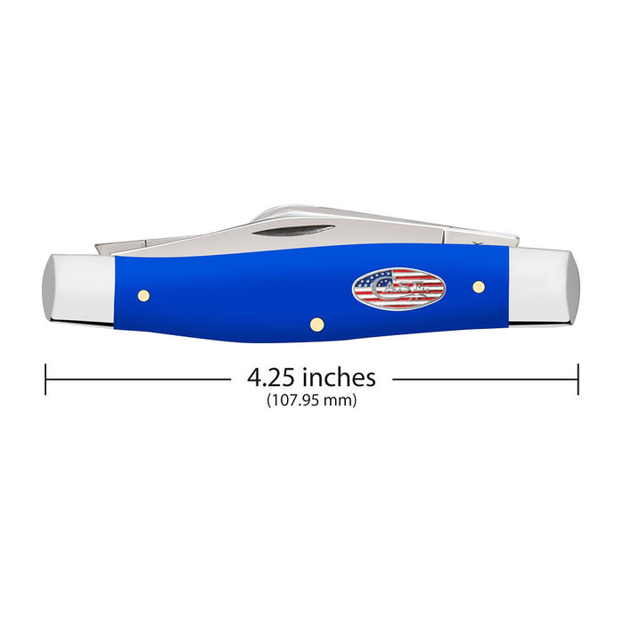 Case Royal Blue Synthetic Smooth Large Stockman