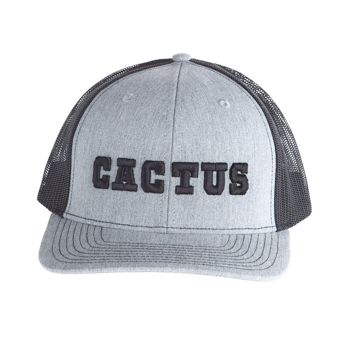 Cactus Gear Heather Grey and Black 3D Logo Mesh Back Cap