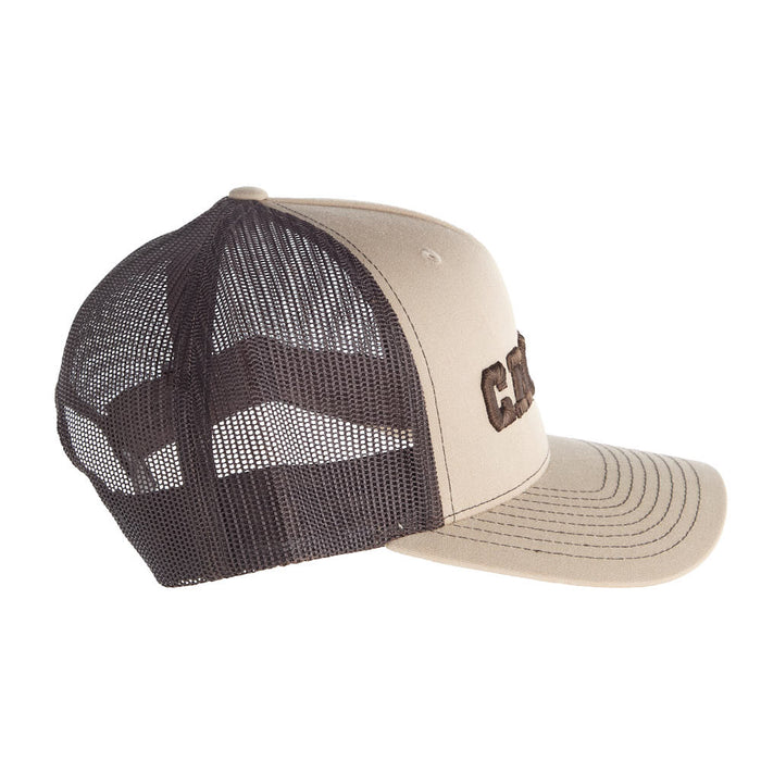 Cactus Gear Khaki and Coffee 3D Logo Mesh Back Cap