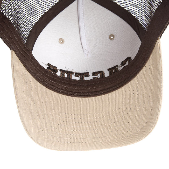 Cactus Gear Khaki and Coffee 3D Logo Mesh Back Cap