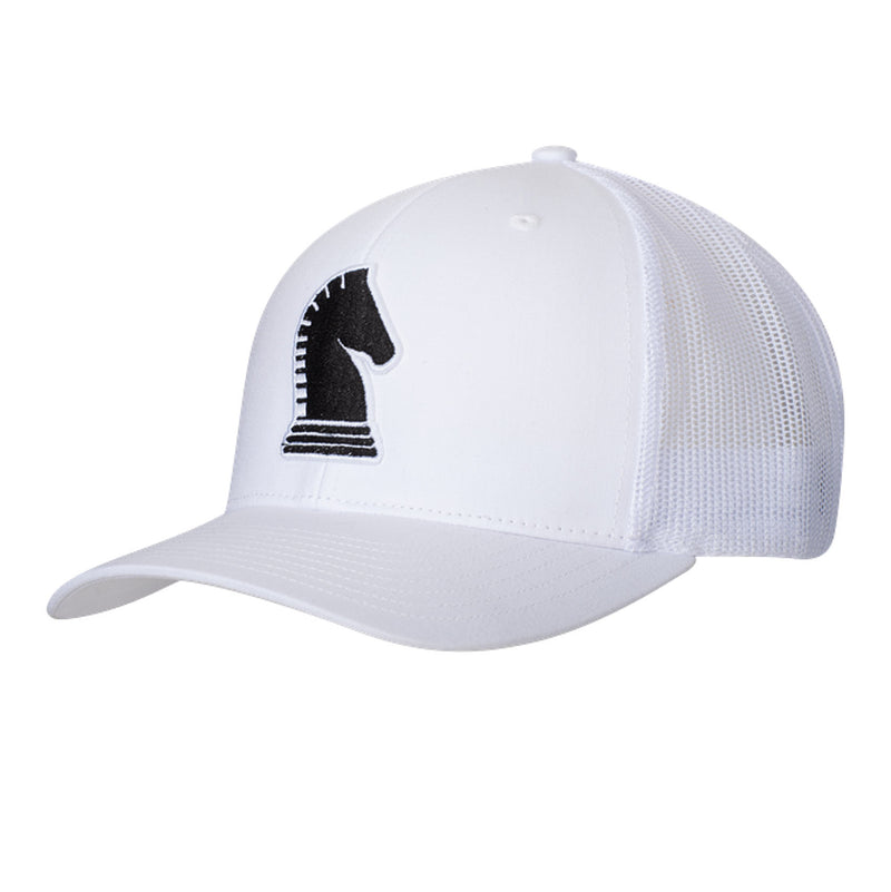 Classic White Embroidered Logo Mesh Back Cap