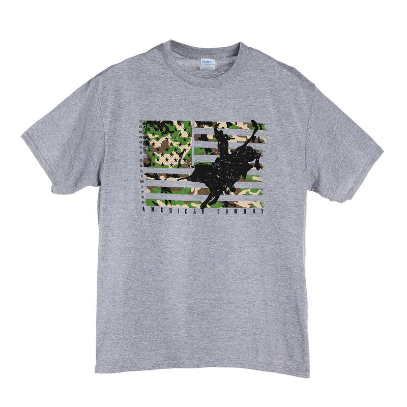 Moss Brothers Mens Grey Camo Bull Tee