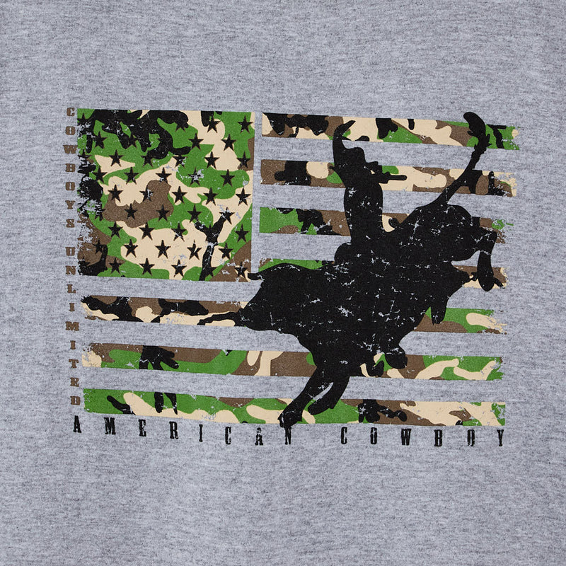 Moss Brothers Mens Grey Camo Bull Tee