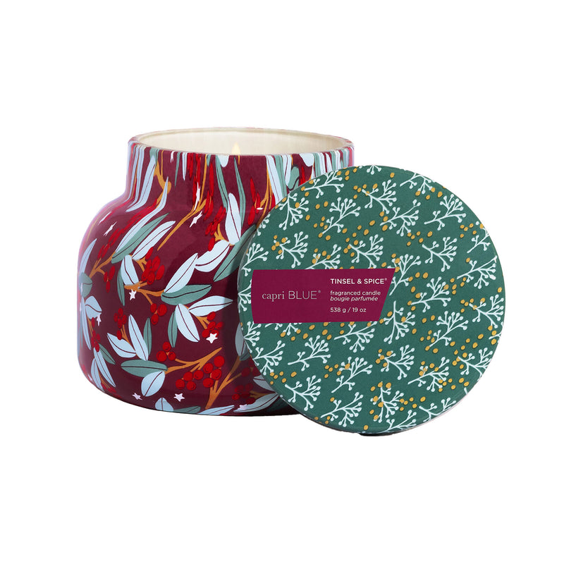 Capri Blue Pattern Play Tinsel and Spice 19oz Candle