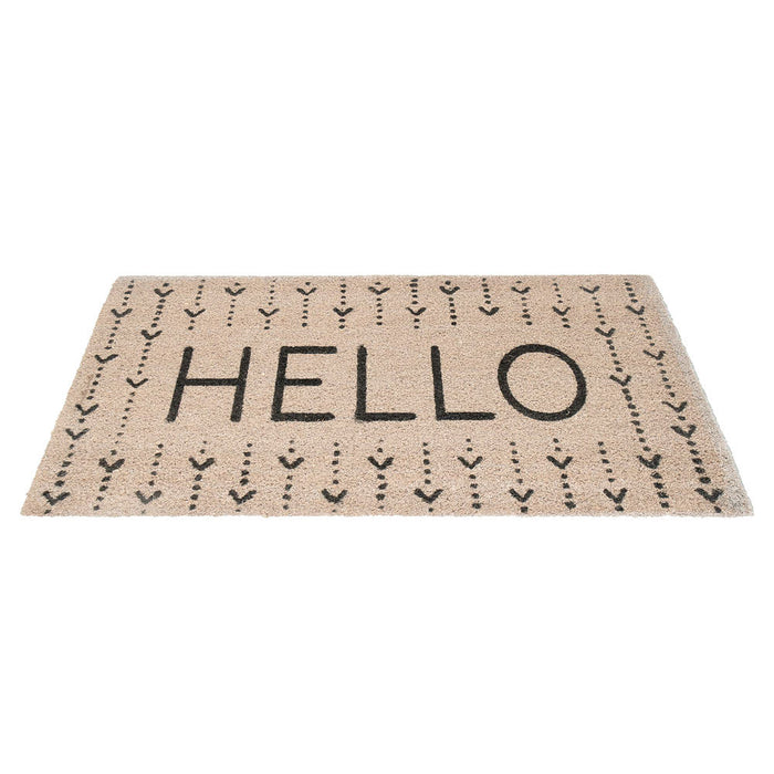 Ganz Black and White Hello Doormat
