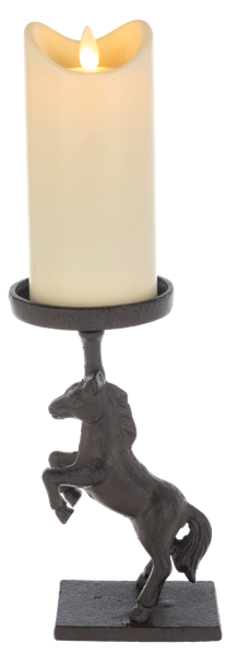 Ganz Rearing Horse Cast Iron Candle Holder