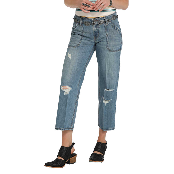 Cruel Denim Women's Distressed Hannah Crop