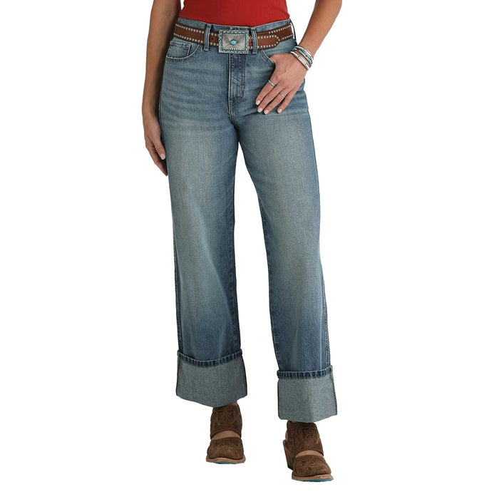 Cruel Denim Women's High Rise Loose Medium Stone Jeans