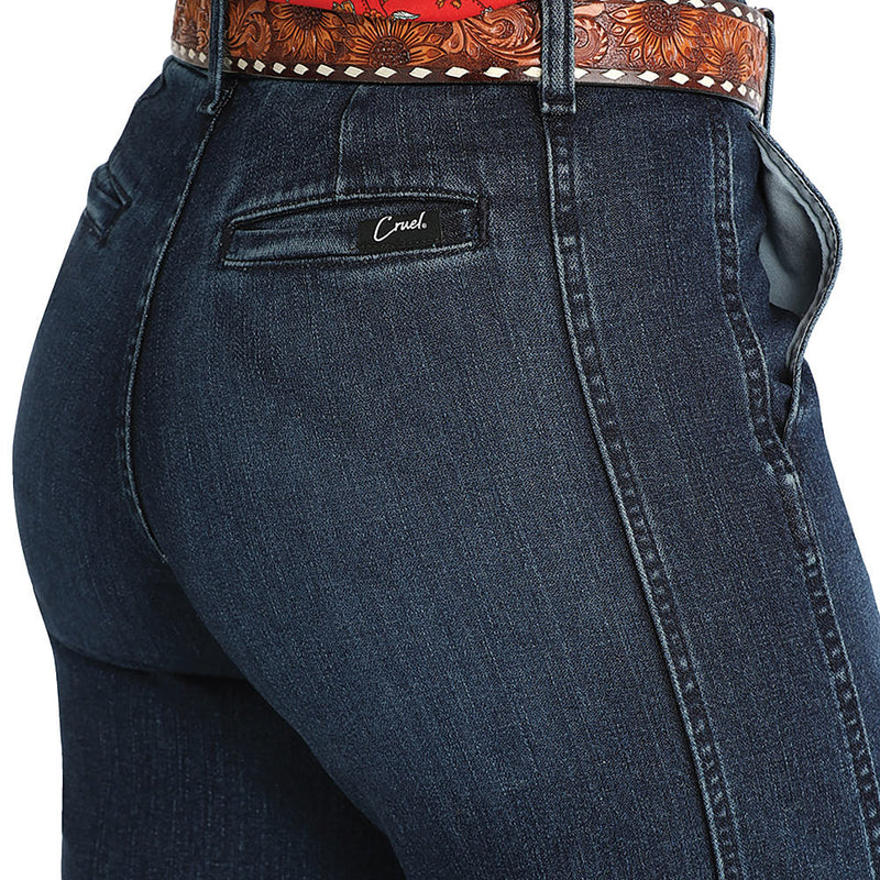 Cruel Denim Women's Wide Leg Dark Jeans