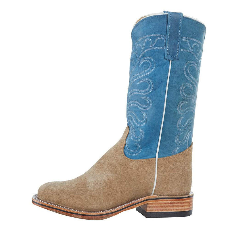 Olathe Boot Company Men's Mesquite Beeswax Reverse Roughout Cowboy Boot
