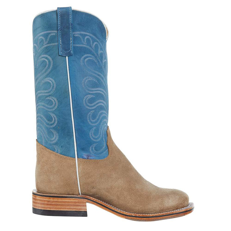 Olathe Boot Company Men's Mesquite Beeswax Reverse Roughout Cowboy Boot