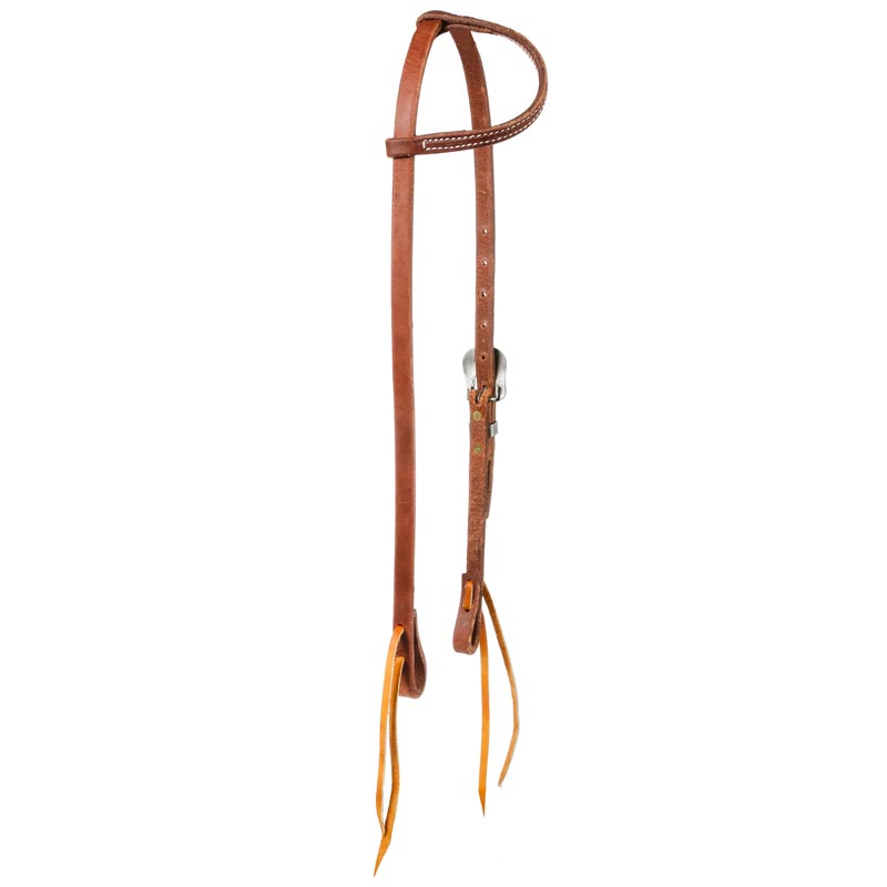 Cowperson Tack Cowboy Slide Ear Headstall w/ Silver Cross Scrolled Hardware
