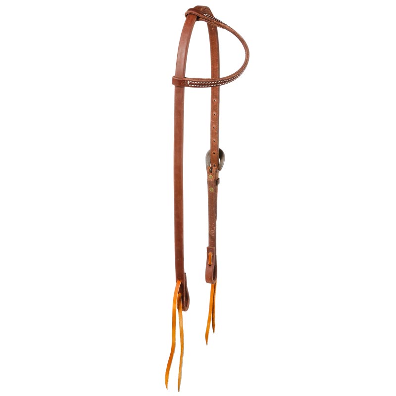 Cowperson Tack Cowboy Slide Ear W/ Antique Flower Scrolled Hardware Headstall