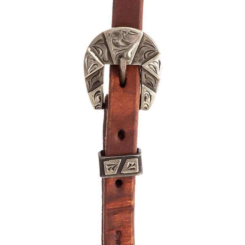 Cowperson Tack Silver Bar Buckle Single Ear Headstall