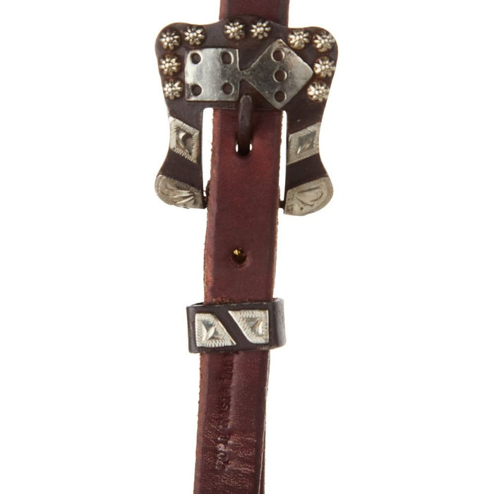 Cowperson Tack Heavy Oiled 5/8in. Single Ear Headstall with High Roller Dice Buckle and Keeper