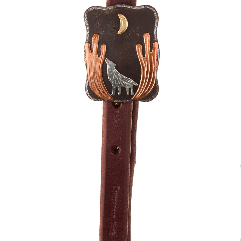 Cowperson Tack Heavy Oiled 5/8 Inch Coyote Desert Moon Single Ear Headstall