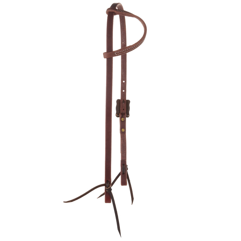 Cowperson Tack Heavy Oiled 5/8 Inch Coyote Desert Moon Single Ear Headstall