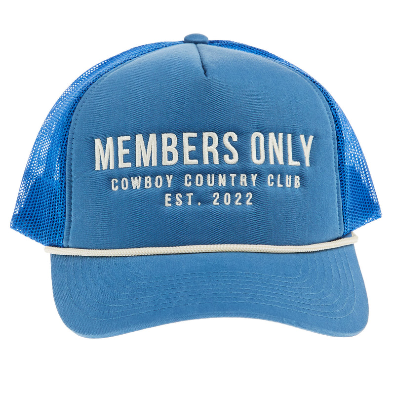 Cowboy Country Club Llc Blue Cowboy Trucker Cap