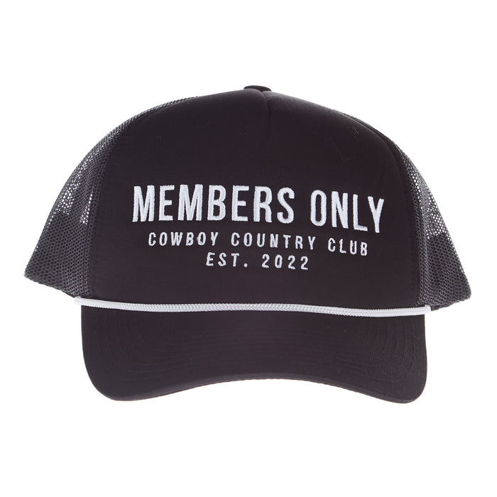 Cowboy Country Club Llc Black Cowboy Trucker Cap