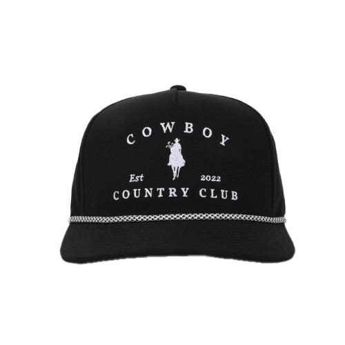 Cowboy Country Club Llc Black Horse Rope Cap