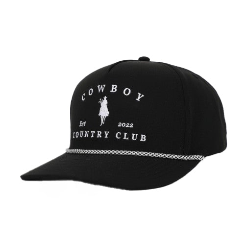 Cowboy Country Club Llc Black Horse Rope Cap