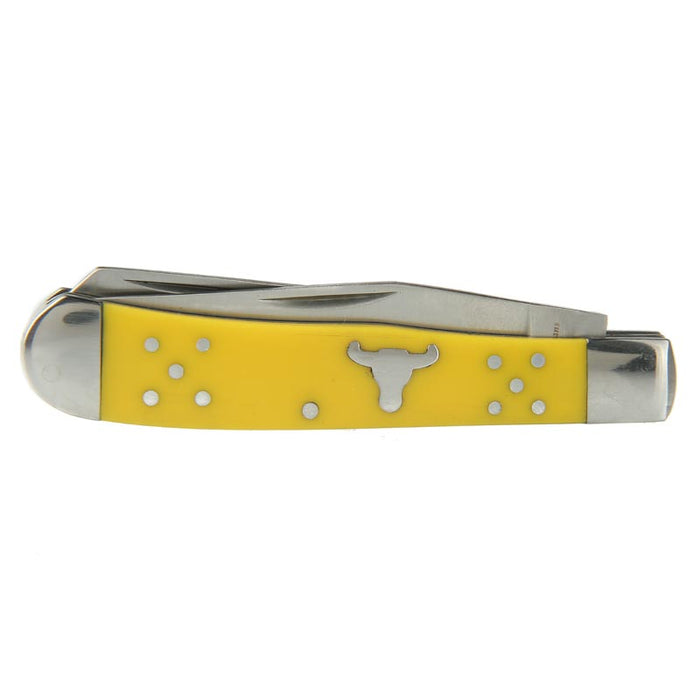 Cattlemans Cutlery Yellow Trapper Pocket Knife