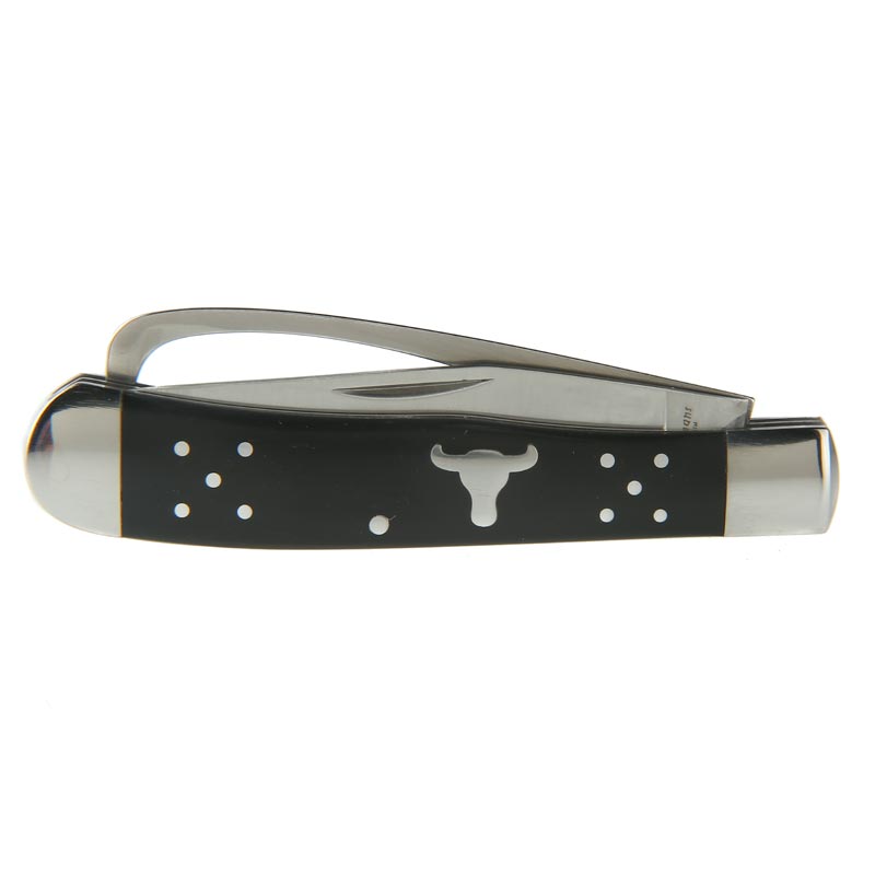 Cattlemans Cutlery Black Farriers Trapper Pocket Knife