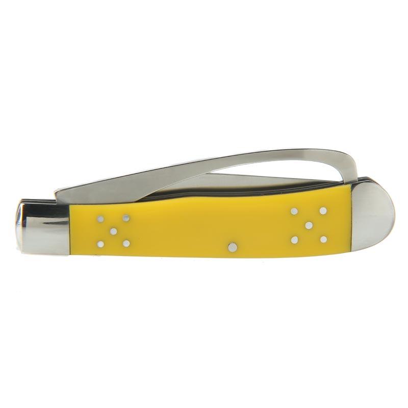 Cattlemans Cutlery Yellow Farriers Trapper Pocket Knife