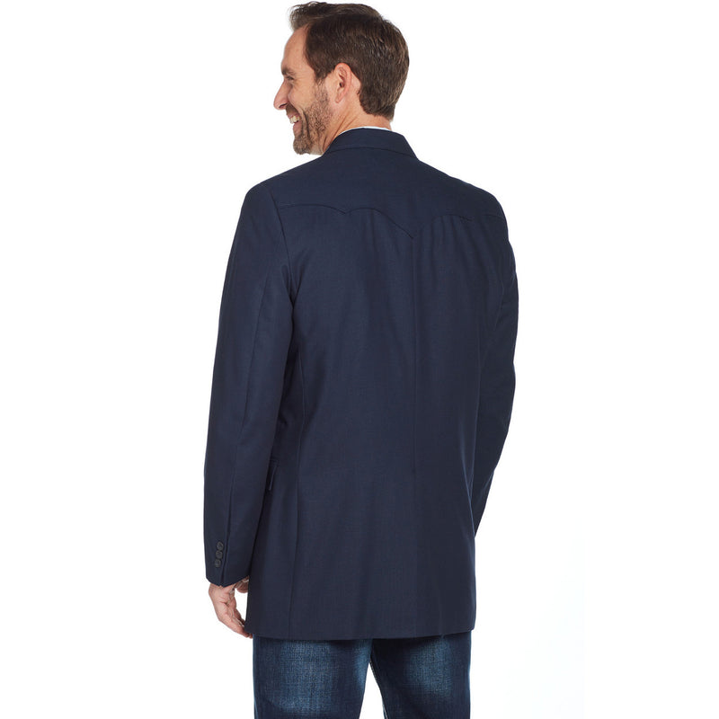 Cripple Creek Circle S Mens Plano Navy Sport Coat