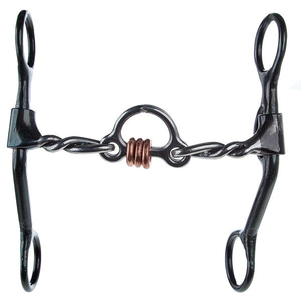 Dutton Dogbone with Copper Rollers D Ring Snaffle 43-12