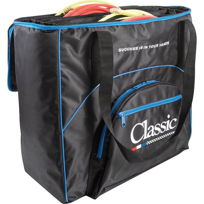Classic Black with Blue Piping Professional Rope Bag