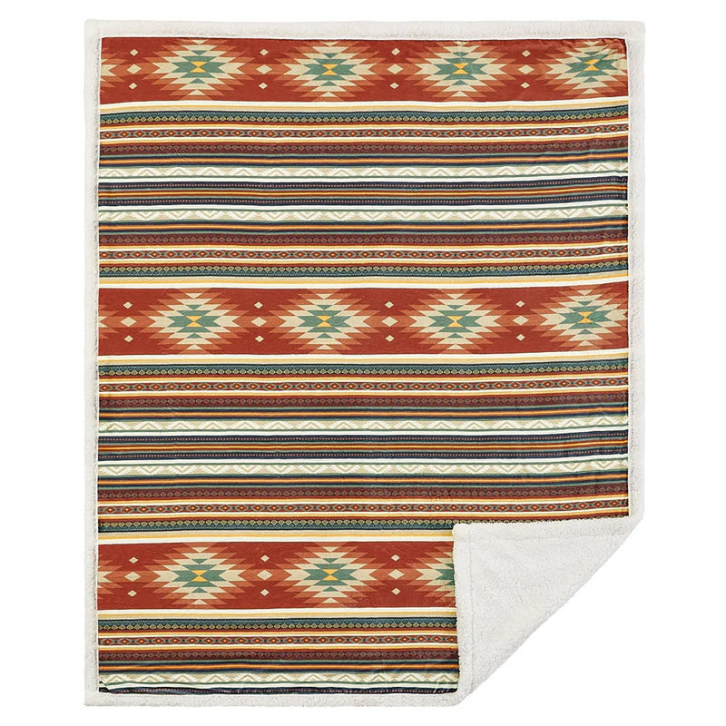Hiend Accents Del Sol Campfire Sherpa Throw Blanket
