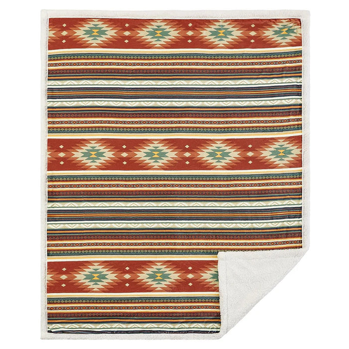 Hiend Accents Del Sol Campfire Sherpa Throw Blanket