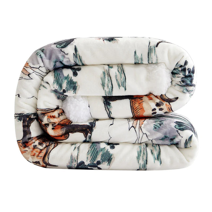 Hiend Accents Ranch Life Western Toile Campfire Duffle Bag Sherpa Throw
