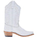 Old West Youth All Over White Almond Toe Cowboy Boot