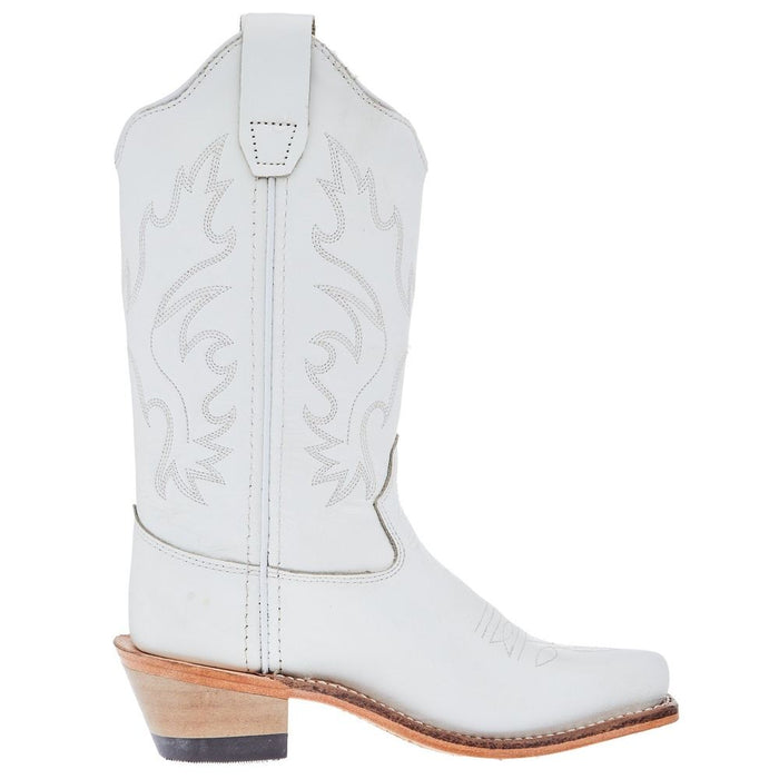 Old West Childrens All Over White Almond Toe Cowboy Boot