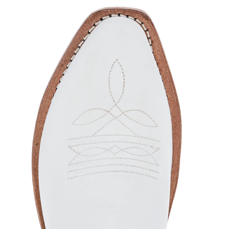Old West Childrens All Over White Almond Toe Cowboy Boot