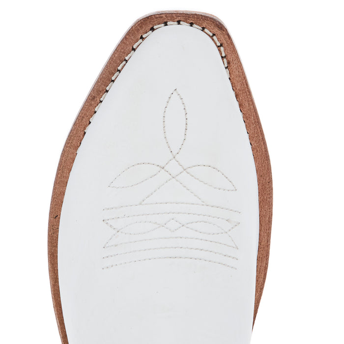 Old West Childrens All Over White Almond Toe Cowboy Boot