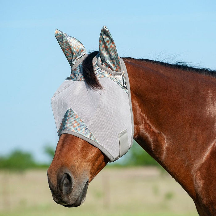 Cashel Company Crusader Patterned Horse Fly Mask with Ears