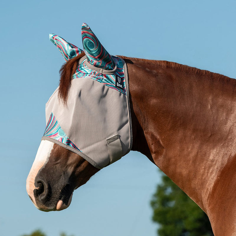 Cashel Company Patterned Crusader Horse Fly Mask with Ears
