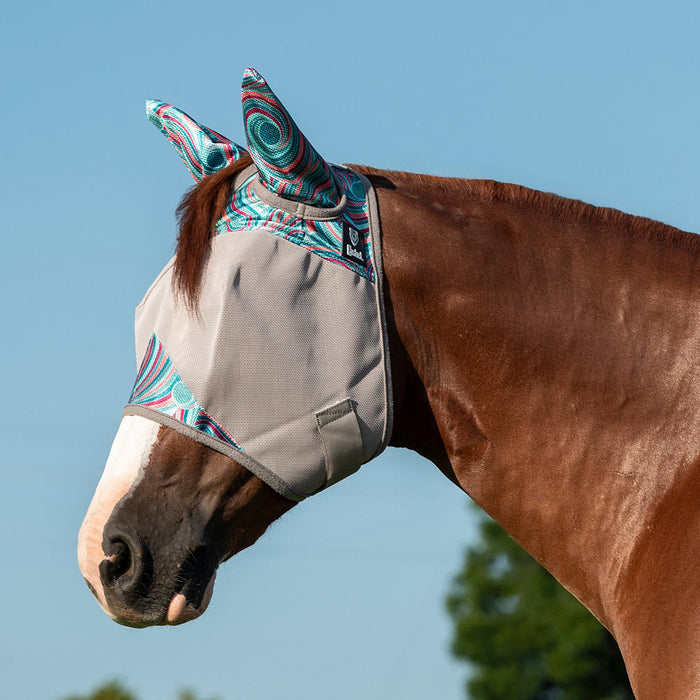 Cashel Company Patterned Crusader Horse Fly Mask with Ears