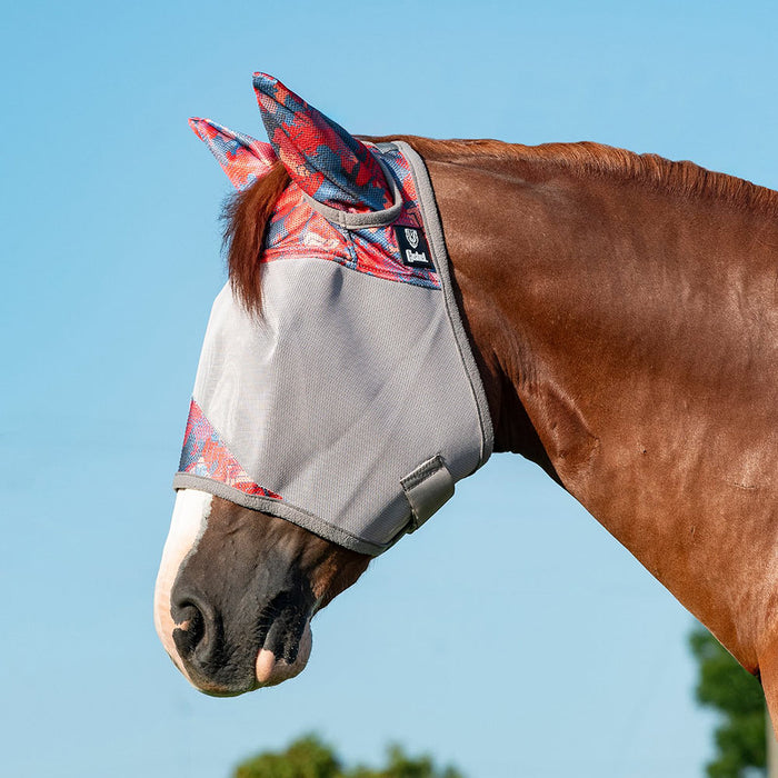Cashel Company Patterned Crusader Horse Fly Mask with Ears