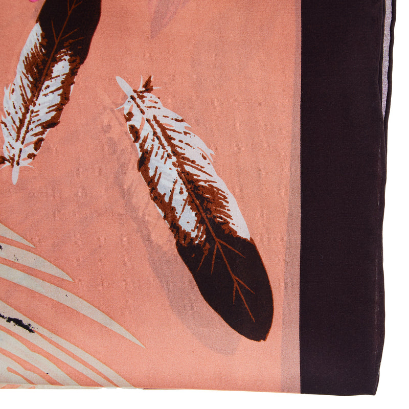 Wyoming Traders Calico Feathers Peach Wild Rag