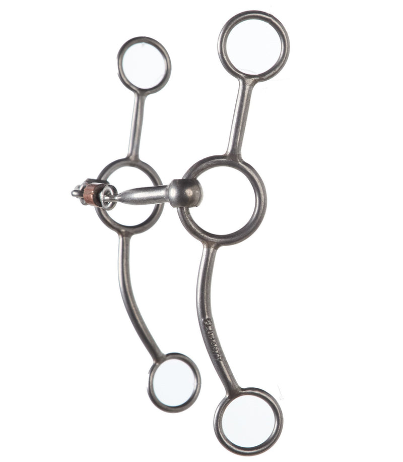 Flaharty Bits & Spurs Smooth 3 Piece Roller Circle Gag Bit