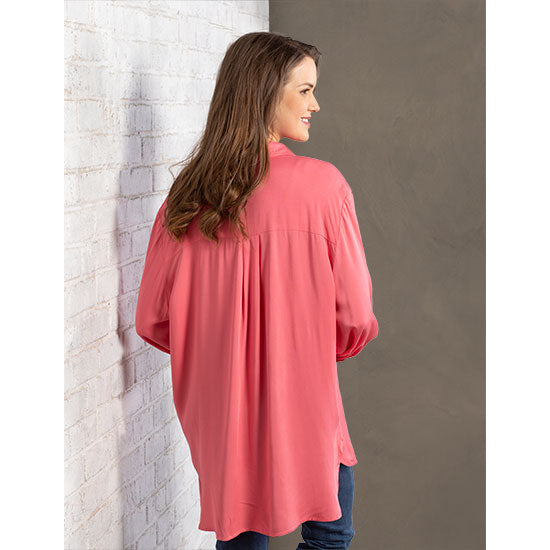 En Merci Country Grace Coral Button Down