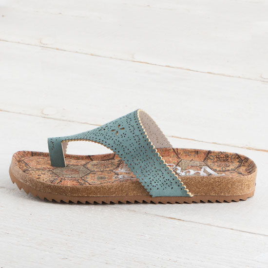 Country Grace Turquoise Daisy Sandal