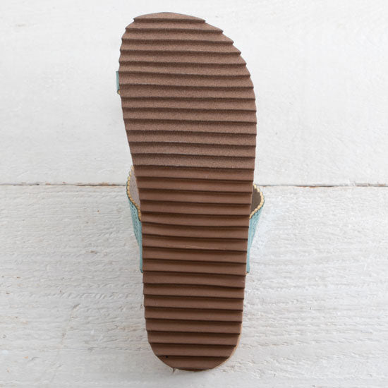 Country Grace Turquoise Daisy Sandal