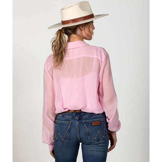 Wishlist Country Grace Blush Button Down Top