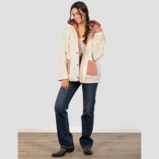 Wishlist Country Grace Blush Fleece Jacket